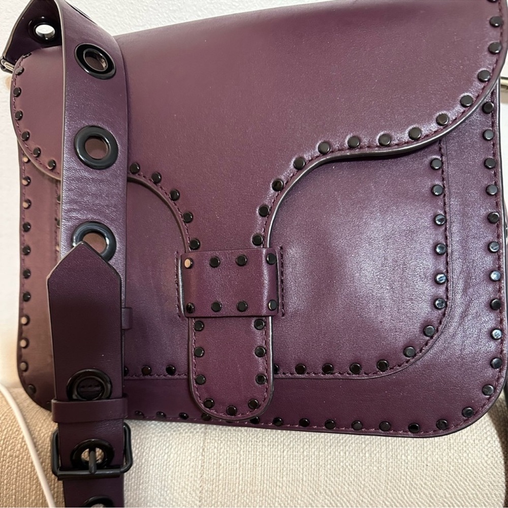 Purple Studded Crossbody Bag